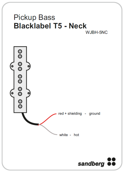 Sandberg Black Label Pickup T5 Neck